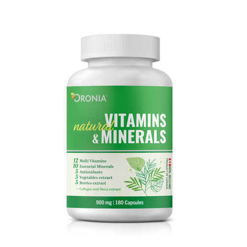 Natural Vitamins & Minerals 180 Capsules